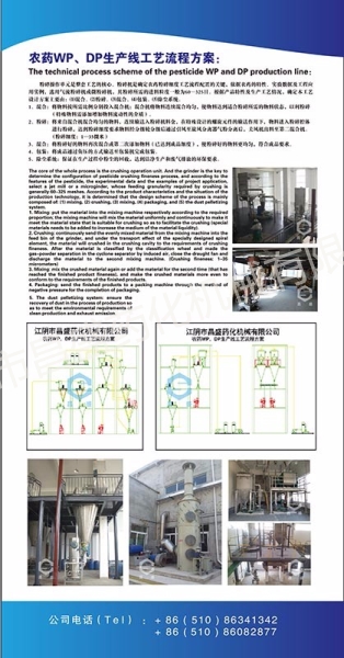 農(nóng)藥WP、DP生產(chǎn)線工藝流程方案